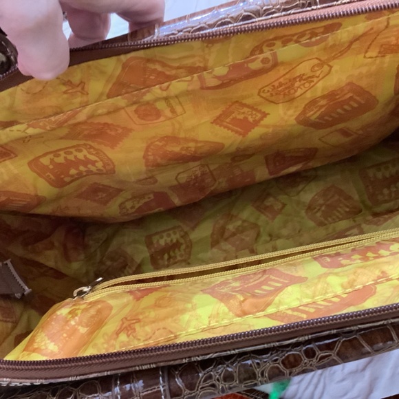 EUC Samantha Brown orange travel satchel carryon crossbody bag - Picture 5 of 14